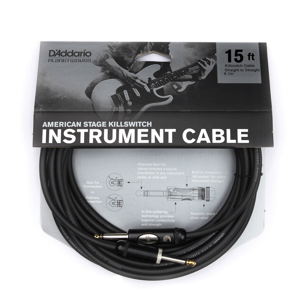 AMERICAN STAGE KILL SWITCH INSTRUMENT CABLE 15 FEET