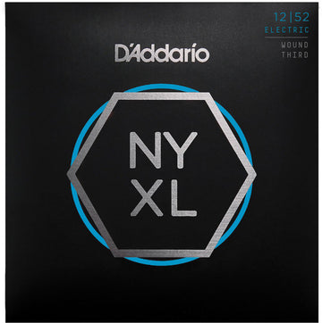 STRINGS FOR ELECTRIC GUITAR NYXL1252W NICKEL NET 3RD STRING WITH LIGHT NET 12-52