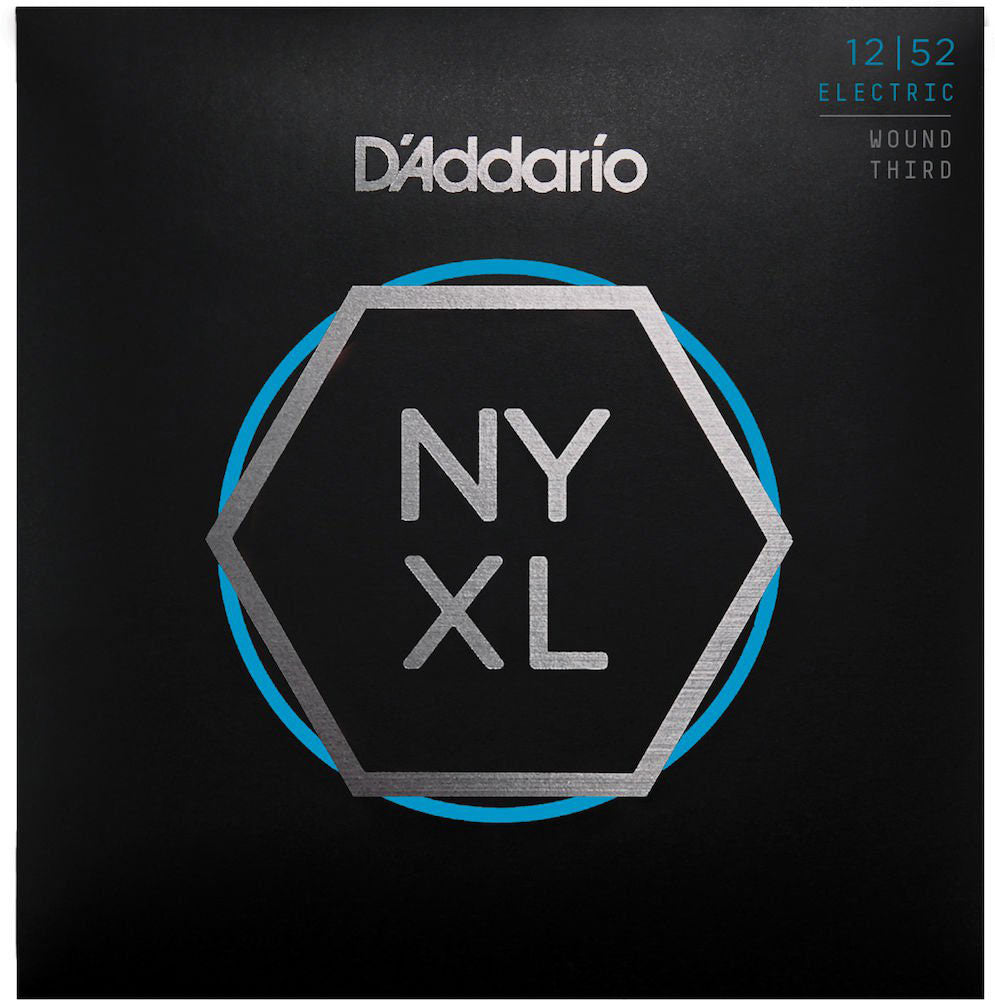STRINGS FOR ELECTRIC GUITAR NYXL1252W NICKEL NET 3RD STRING WITH LIGHT NET 12-52