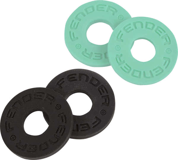 Fender Strap Block 4-Pack Black (2) And Surf Green (2)