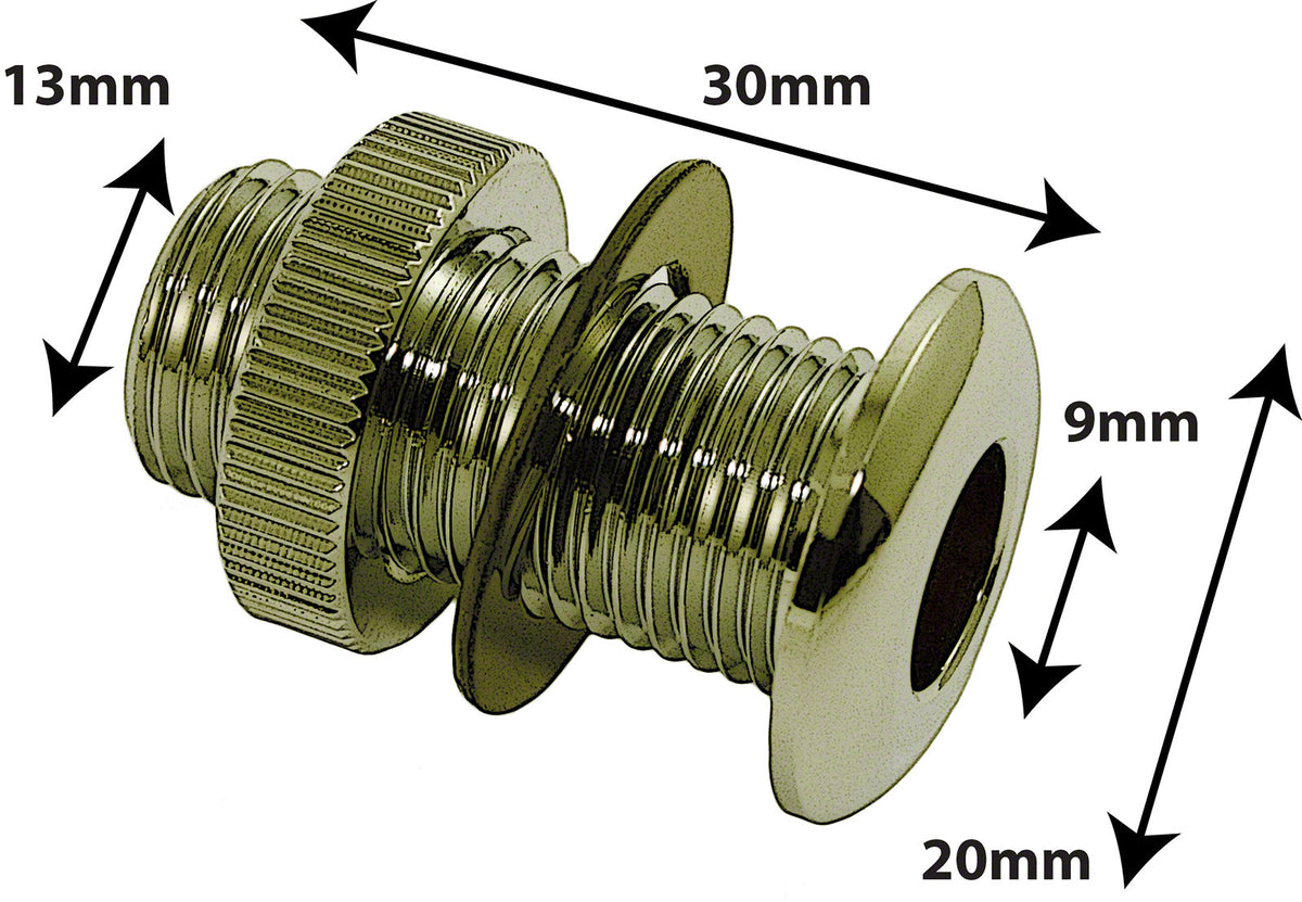AVH4BR - Air Vent Grommet Die Cast 30mm Brass