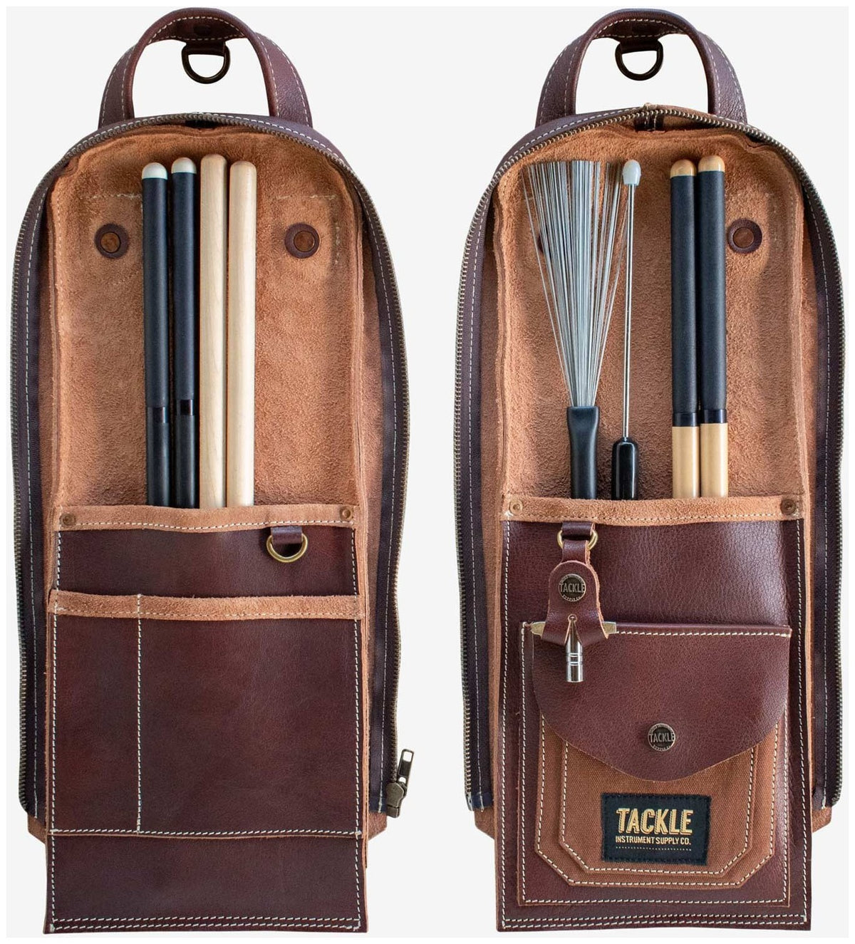 Leather Modular Stick Case - Brown