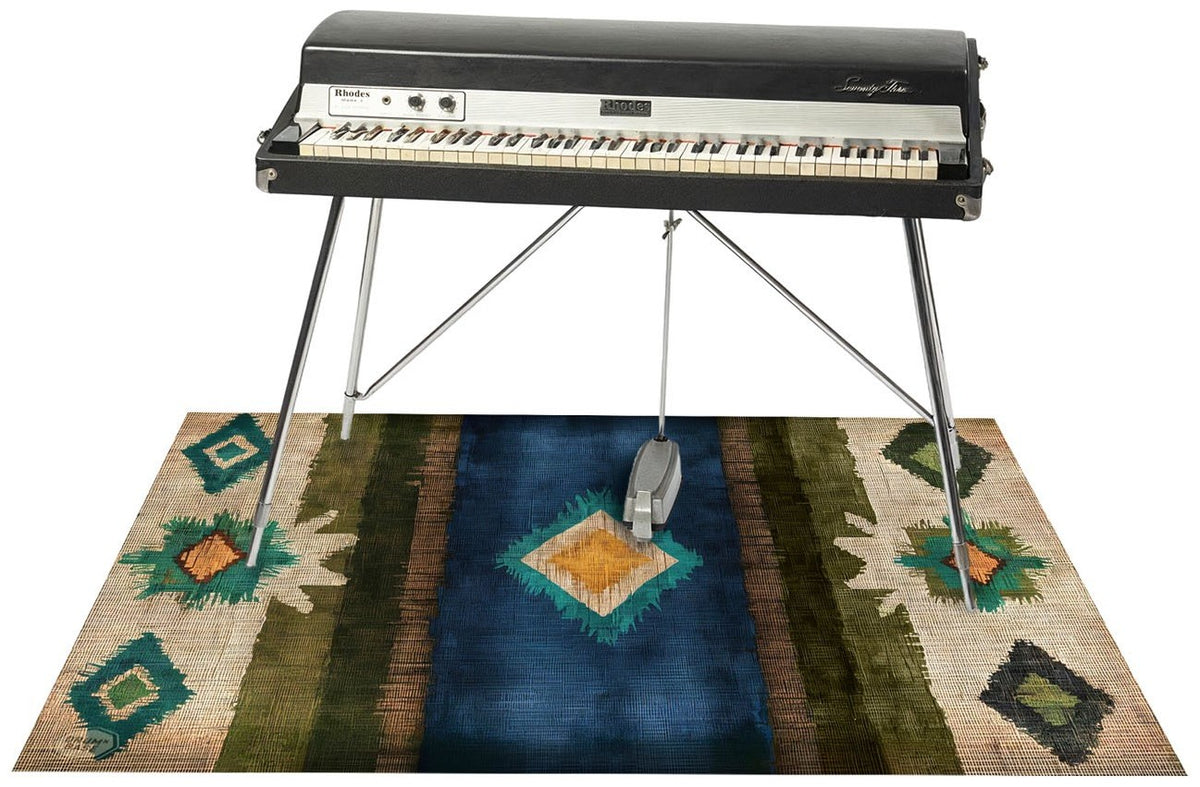 EART185-BLU - Native American Stage / Drum Mat 1.85 x 1.60m Anti-Slip - Blue