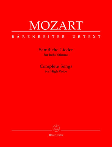 Moz W.A. - Complete Songs - Voix Haute Piano