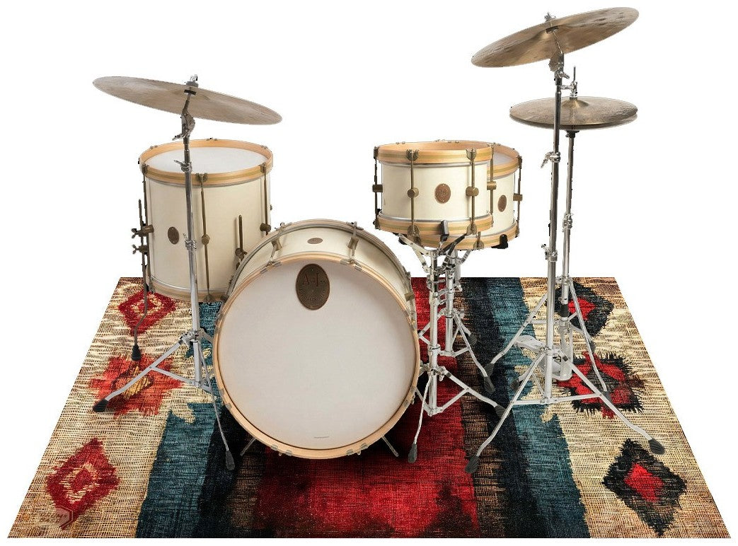 EART185-RED - Native American Stage / Drum Mat 1.85 x 1.60m Anti-Slip - Red