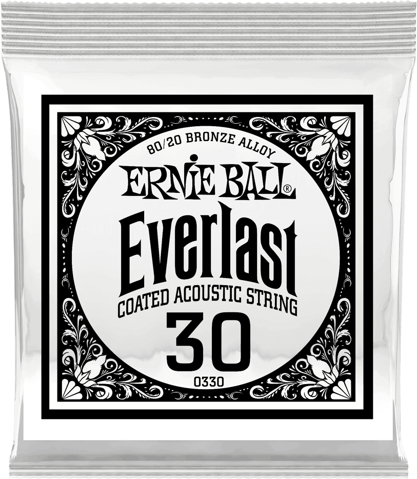 .030 EVERLAST COATED 80/20 BRONZE ACOUSTIC GUITAR STRINGS