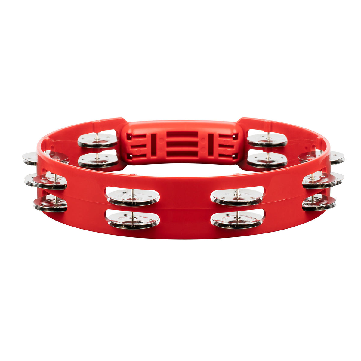 HTT10R - Tambourine ABS Red 25CM 1 Row of Cymbals