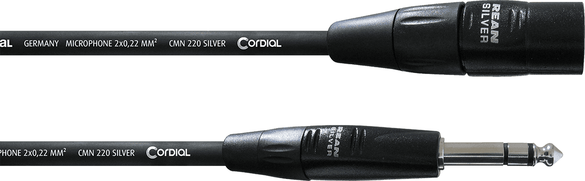 AUDIO CABLE XLR MALE/STEREO JACK 3 M