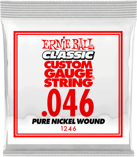 Ernie Ball .046 CLASSIC PURE NICKEL WOUND ELECTRIC GUITAR STRINGS