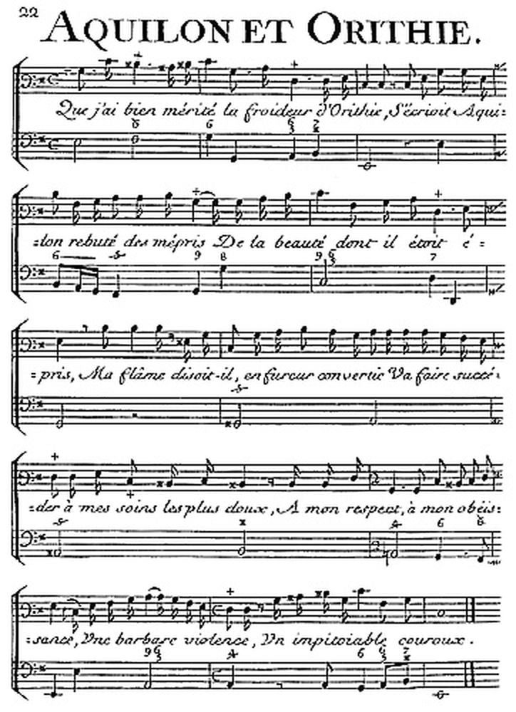 Rameau J.P. - Cates Francaises A Voix Seule Avec Symphonie 1729 - Fac-Simile