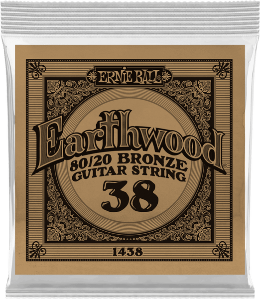 Ernie Ball .038 EARTHWOOD 80/20 BRONZE ACOUSTIC GUITAR STRINGS