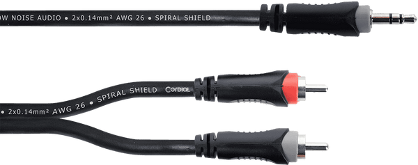 Y CABLE STEREO MINI JACK / 2 RCA 1 M