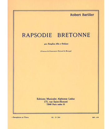 Bariller R. - Rapsodie Bretonne - Saxophone Alto et Piano