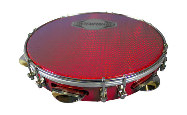 Contemporanea C-PF10-01R PANDEIRO 10" FORMICA PRISMATIC SKIN ROUGE BRAZIL2014