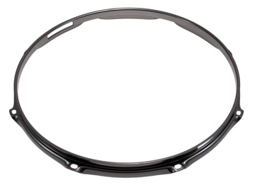 H23-12-8S-BK - 12" 8 HOLES SNARE SIDE BLACK 2.3MM SUPER TRIPLE FLANGE DRUM HOOP
