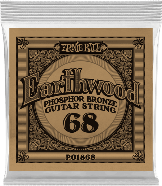 Ernie Ball .068 EARTHWOOD PHOSPHOR BRONZE ACOUSTIC GUITAR STRINGS