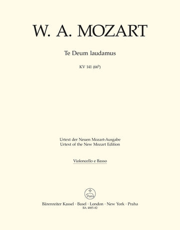 Mozart W.a. Te Deum Laudamus KV 141 (66B)