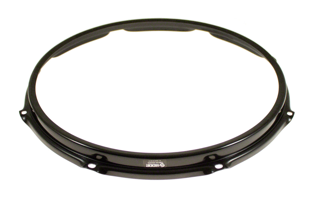 SH138B-BLK Hoop 13" 8 Tension Rods Resonant Snare Drum - Black