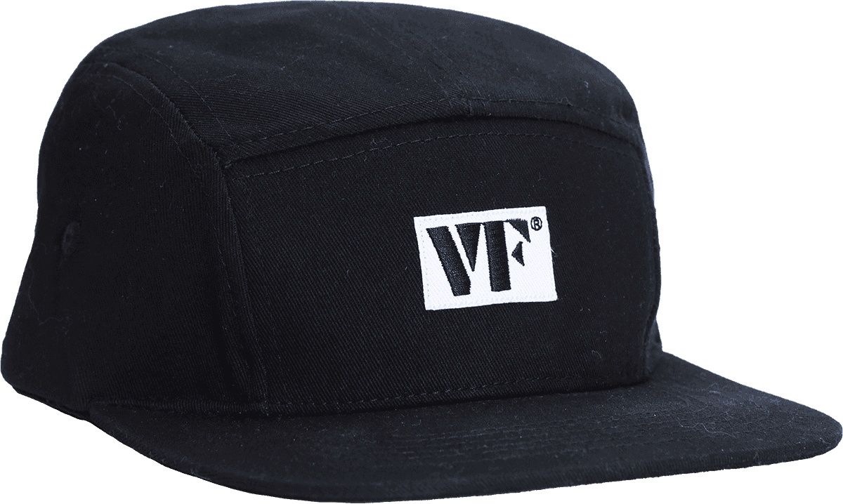 Black 5-Panel Camp Hat