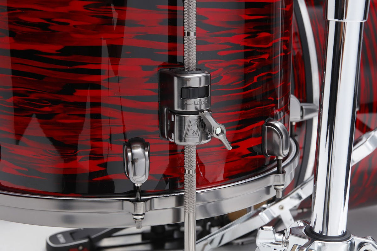 STARCLASSIC MAPLE STAGE 22 DRUM KIT SMOKED BLACK NICKEL SHELL HARDWARE RED OYSTER
