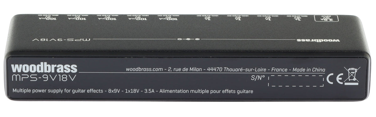 MPS-9V18V, Slim Power Supply for 9 Pedals