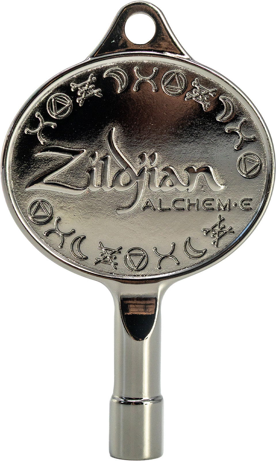 ZXDK0011 Black Chrome Drum Tuning Key with Alchem-E Logo