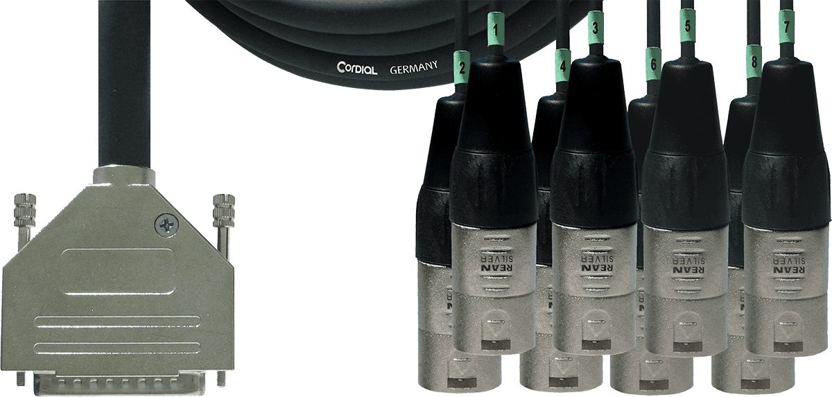 Interface Cable SUB-D/8 XLR Males 1,5 M