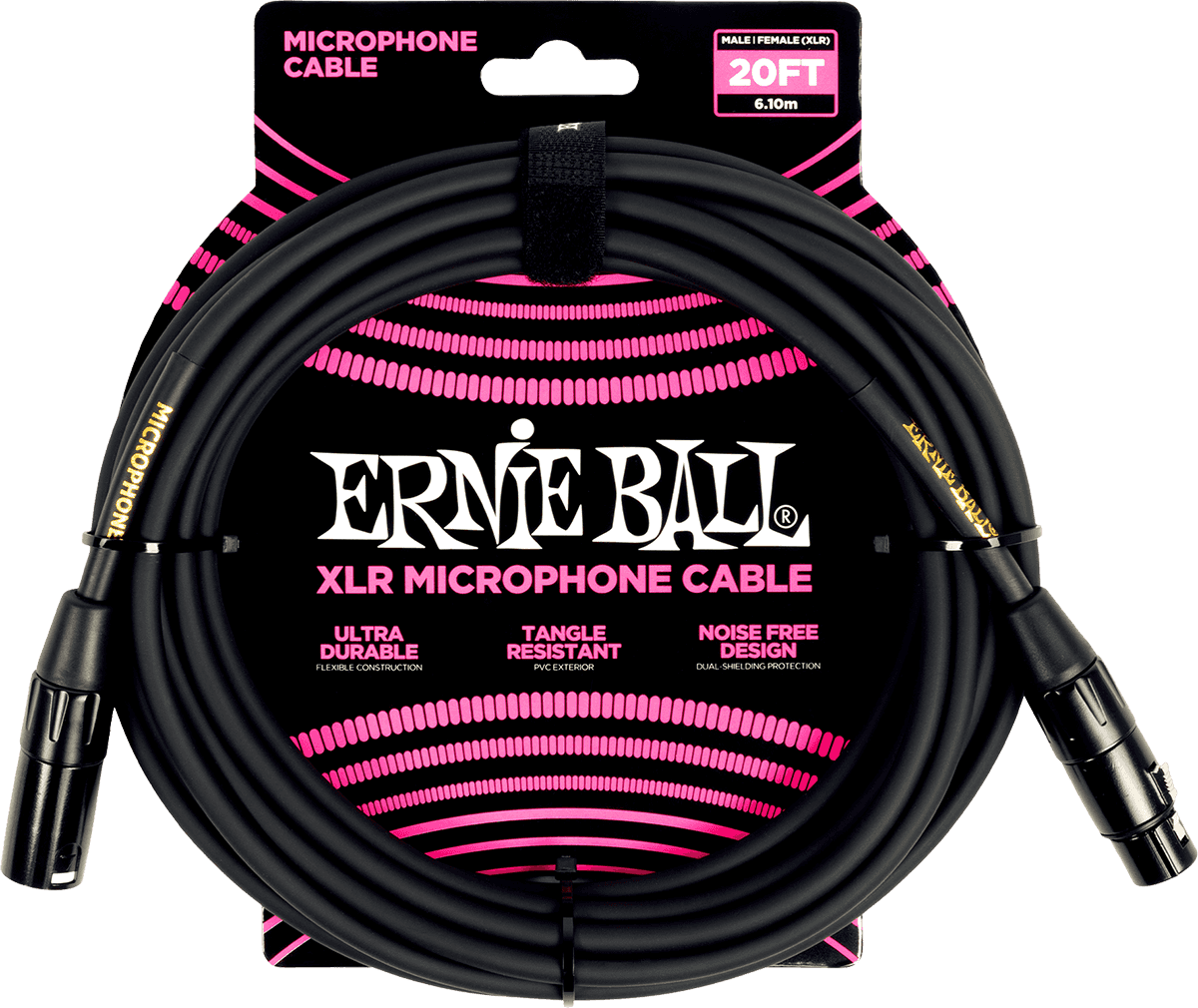 MICROPHONE CABLES CLASSIC XLR MALE/XLR FEMALE 6M BLACK