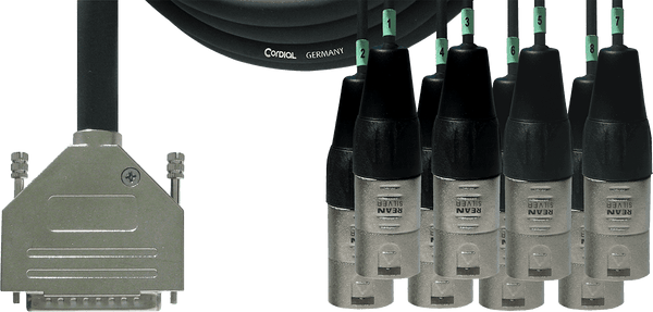 Interface Cable SUB-D/8 XLR Males 3 M