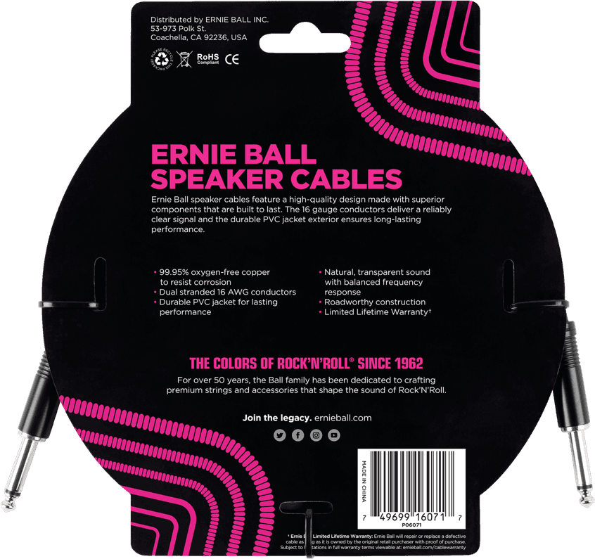 Speaker Classic Cable 91cm Black