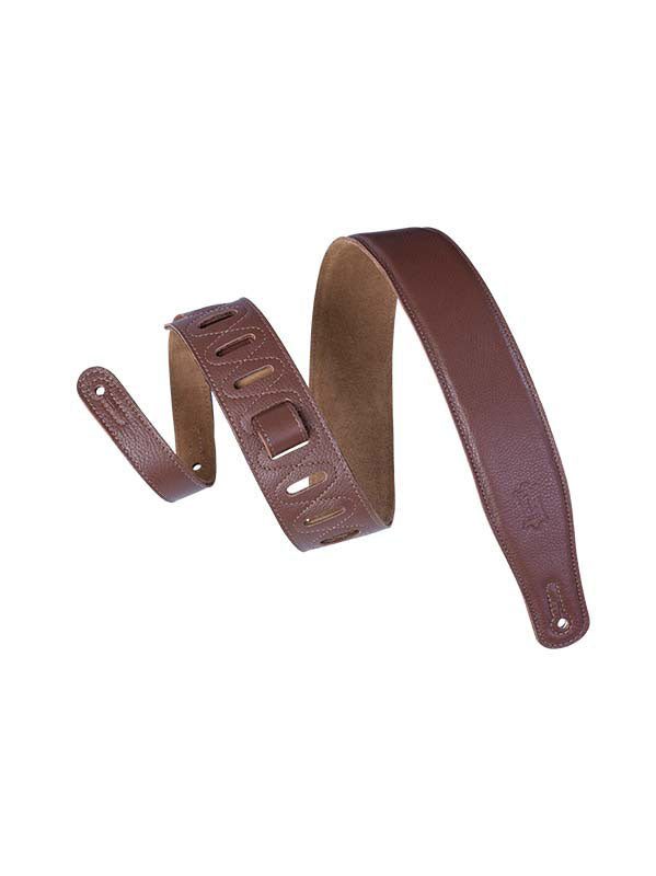 Padded Leather With Suede Back 6,4 Cm - Brown