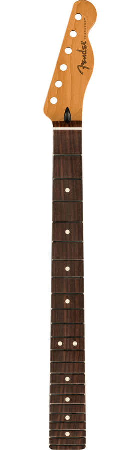 SATIN ROASTED MAPLE TELECASTER NECK 22 JUMBO FRETS 12" ROSEWOOD FLAT OVAL SHAPE