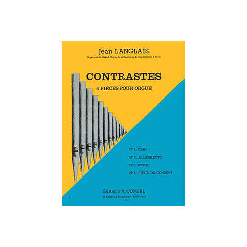 Combre Langlais - Contrastes (4 Pièces) - Orgue