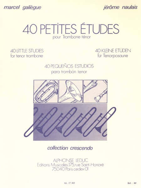 Leduc Galiegue M. & Naulais J. - 40 Petites Etudes - Trombone