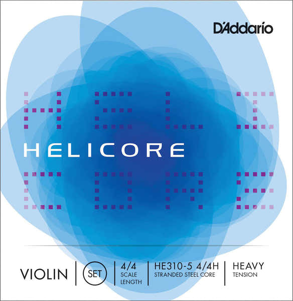 D'ADDARIO SET OF STRINGS FOR VIOLIN 5 STRINGS HELICORE NECK 4/4 TENSION HEAVY