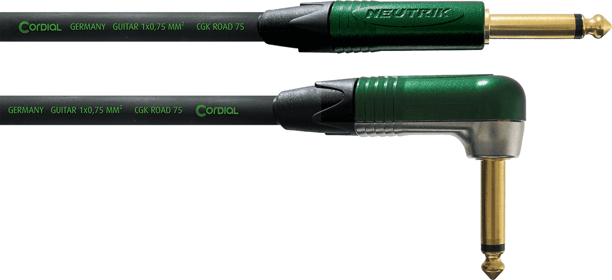 Guitar Jack Cable Straight /Angled 6 M Green