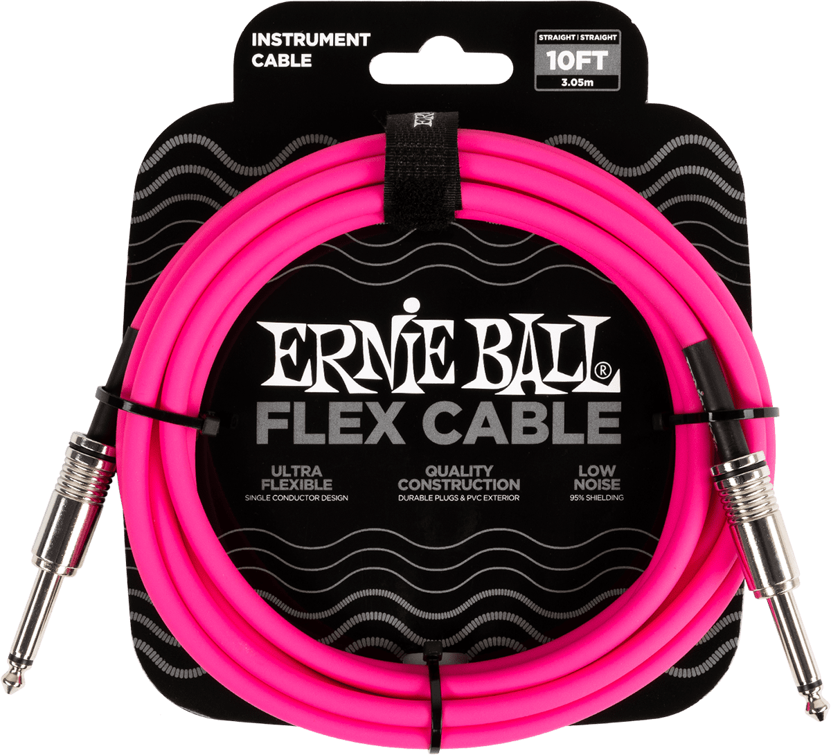INSTRUMENT CABLES FLEX JACK/JACK 3M PINK