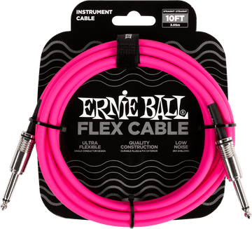 INSTRUMENT CABLES FLEX JACK/JACK 3M PINK