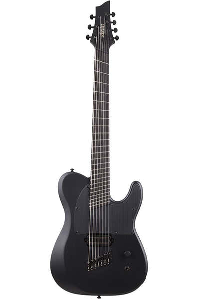 Schecter Pt-7 Black Multi-Scale Ops Satin Black Open Pore