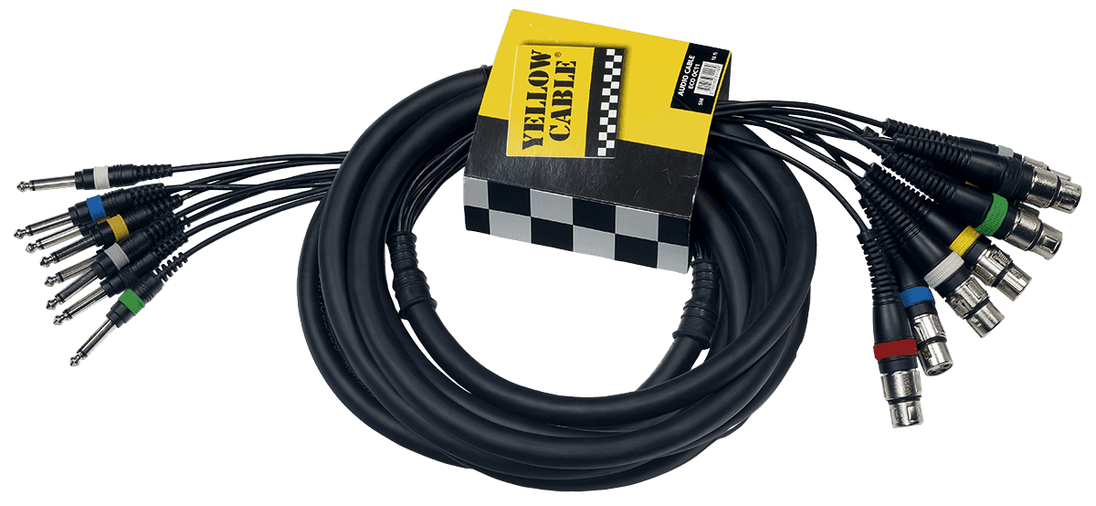 OCTOPERAL AUDIO CABLES 8 JACKS MONO MALE/8 XLR FEMALE 5M