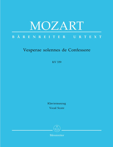 Moz W.A. - Verae Solennes De Confessore Kv 339 - Reduction Ch, Piano