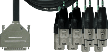 Interface Cable SUB-D/4 XLR Males + 4 XLR Females 3 M