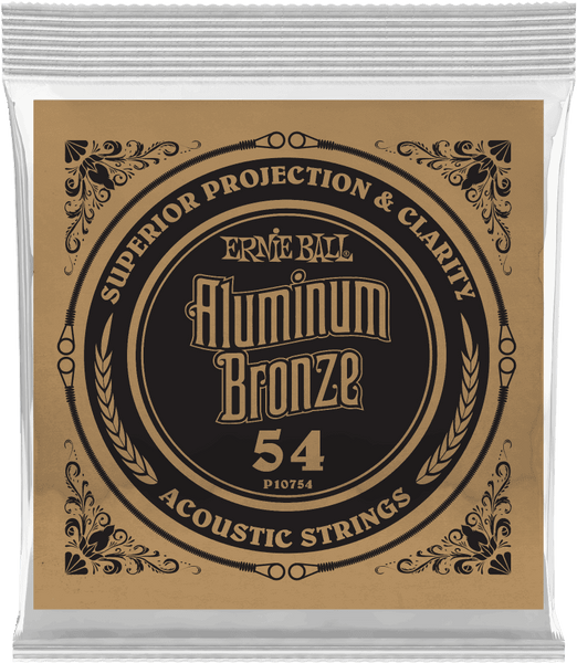 Ernie Ball .054 ALUMINUM BRONZE WOUND ACOUSTIC GUITAR STRINGS