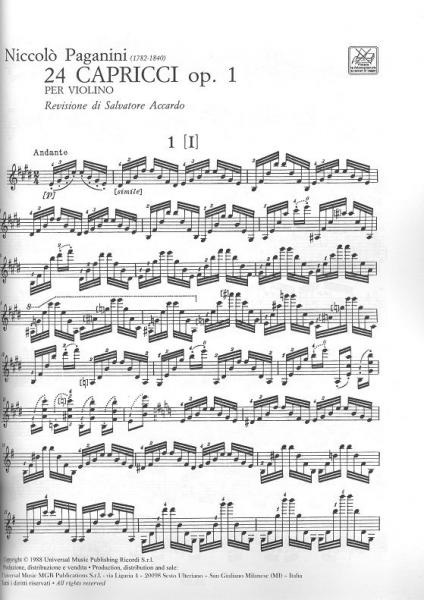 Paganini N. - 24 Capricci Op. 1 - Violon