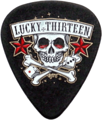 36 x 0,60mm Lucky 13 Series II Black #11 Skull Dice