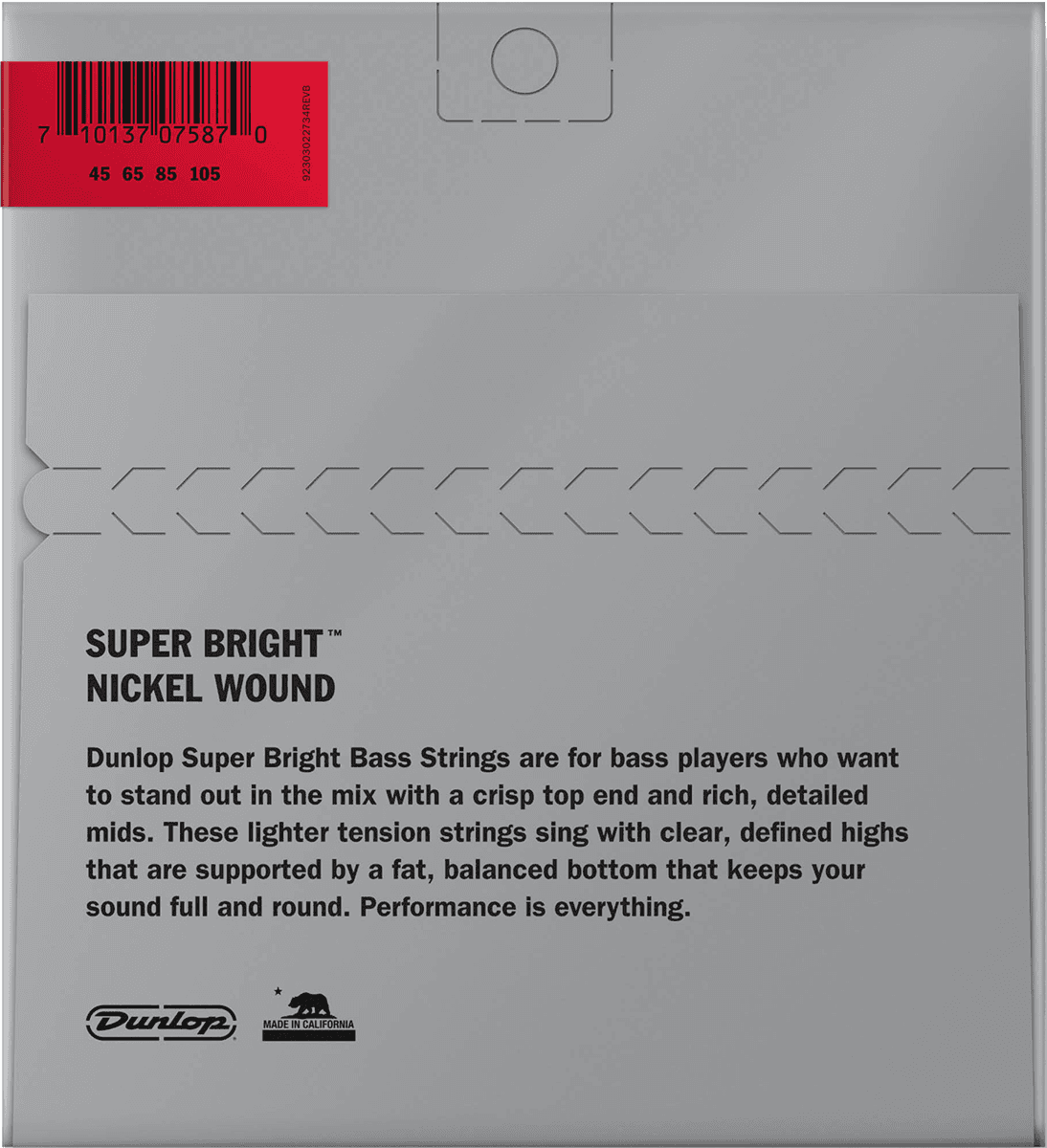 DBSBN45105S Nickel Wound Plated Steel Short 45-105