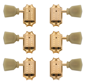 PARTS DELUXE GREEN KEY TUNER SET VINTAGE GOLD