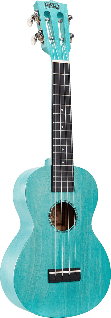 Island Concert Ukulele Aqua Blue + Cover