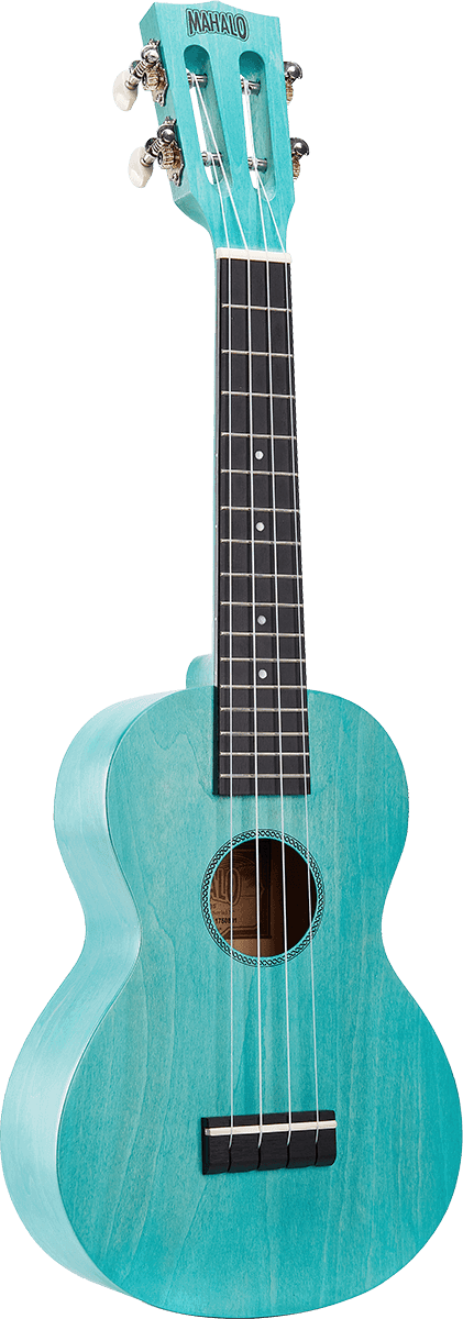 Island Concert Ukulele Aqua Blue + Cover