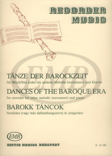 Dances Of The Baroque Era - Flute A Bec Piano